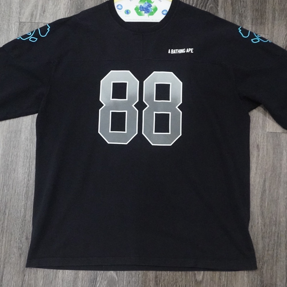 Bape Black and Gray Men's Jersey